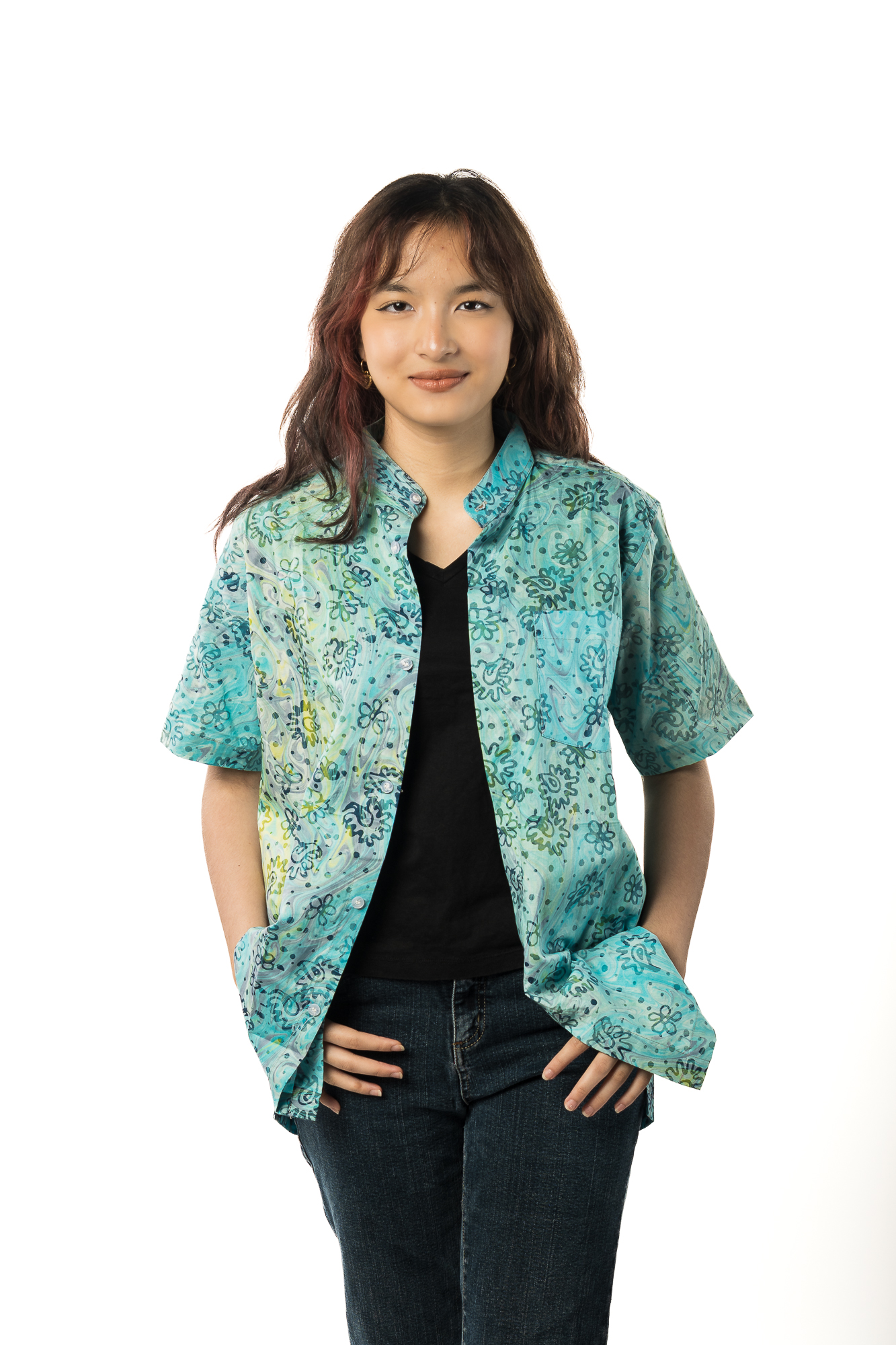 KAWI Short Sleeve Green Turquoise